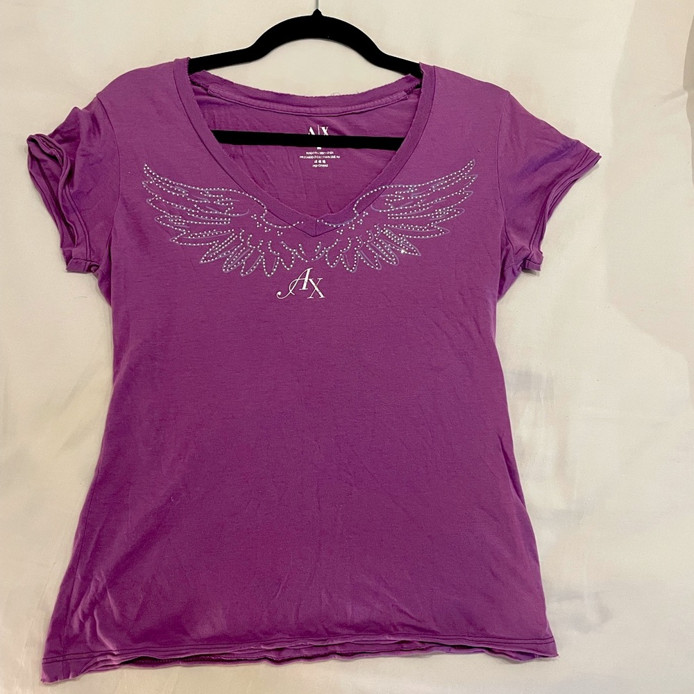 Vintage Armani Exchange rhinestone shirt